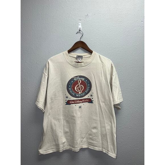Vintage Walt Disney World Magic Music Shirt Days WDW Brown Graphic Tee XL - Picture 1 of 10
